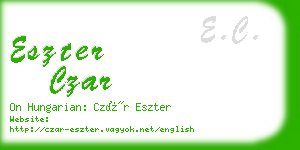 eszter czar business card